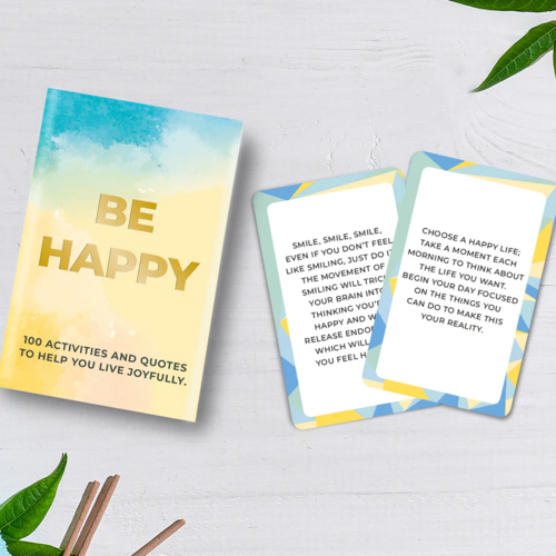 Gift Republic Be Happy Kaarten 100 Activiteiten en Quotes om vreugdevol te leven