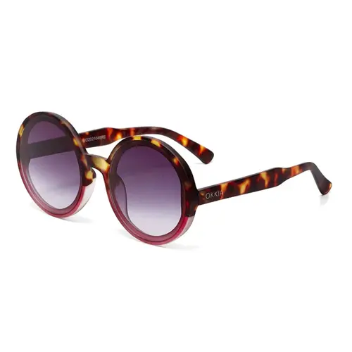 Okkia Sunglasses Round Glasses Havana Pink Monica