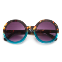 Sunglasses Round Glasses Havana Blue