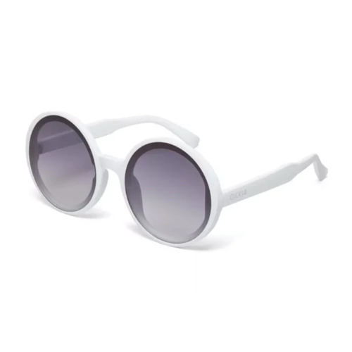 Okkia Sonnenbrille Runde Gläser Weiss Monica