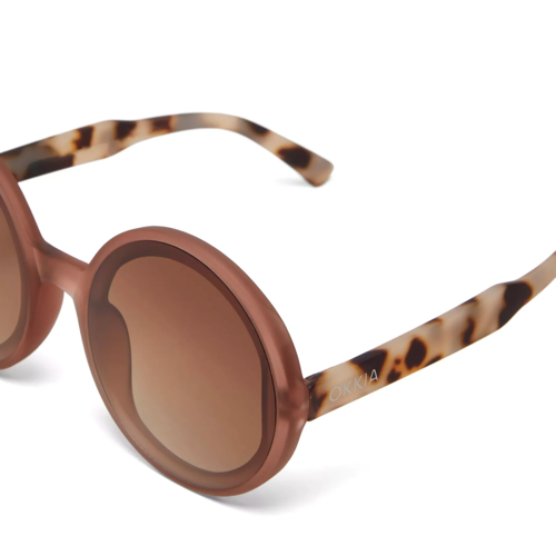 Okkia Sunglasses Round Glasses Pink Havanna Monica
