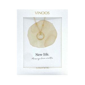 Vinoos by AMS Necklace Glass Circle Cream