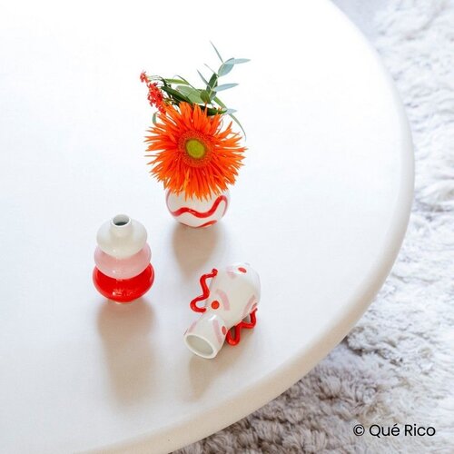 Que Rico Mini Vase Trio Luis  Isla  Elena Set of 3