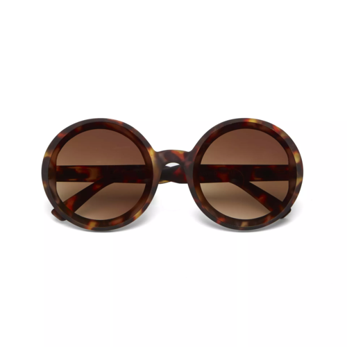 Okkia  Sunglasses Round Glasses Classic Havana