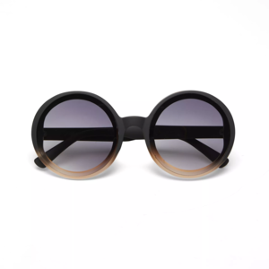 Okkia Sunglasses Round Glasses Black Pink
