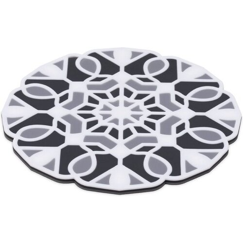 Peleg Design Trive Tile Coaster Brown 3 in 1 split