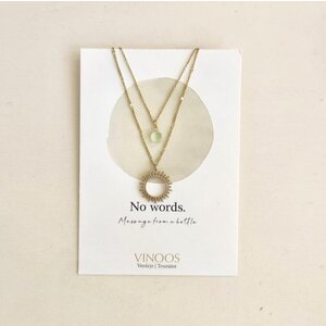 Vinoos by AMS Necklace Glass Sun Green