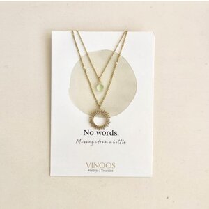 Vinoos by AMS Necklace glass Sun Green