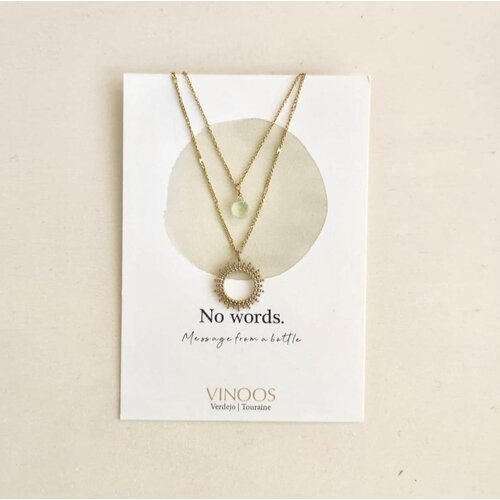 Vinoos by AMS Necklace glass Sun Green No Words