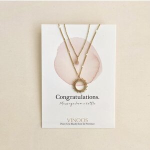 Vinoos by AMS Necklace Glass Sun Light Pink