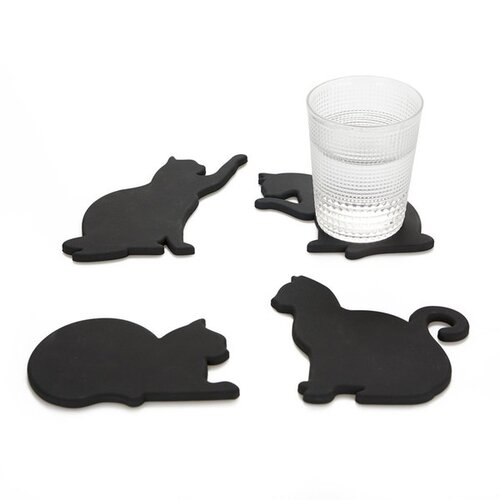 Balvi Onderzetters Feline Cat Set van 4