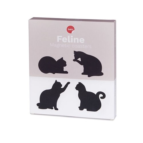 Balvi Coasters Feline Cat Set of 4