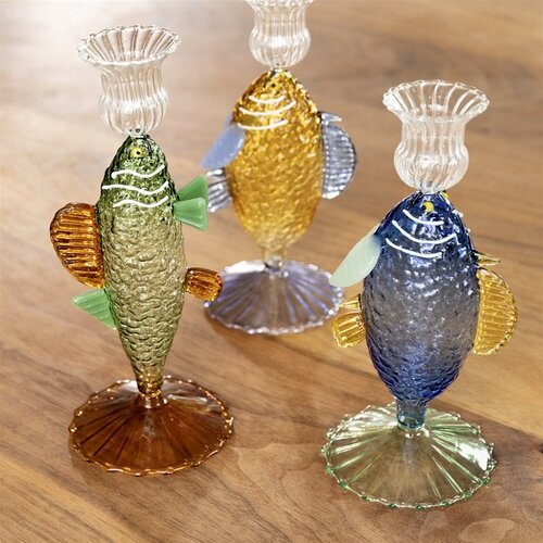 Klevering Candle holder Fish Green