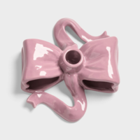 Candle holder Ribbon Pink