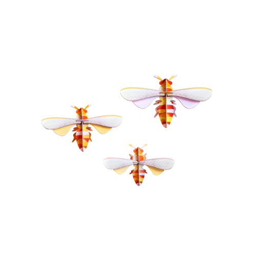 Studio Roof wall decoration honey bees set of 3 Studio Roof wall decoration honey bees set of 3