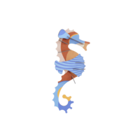 wall art blue Ringlet Seahorse