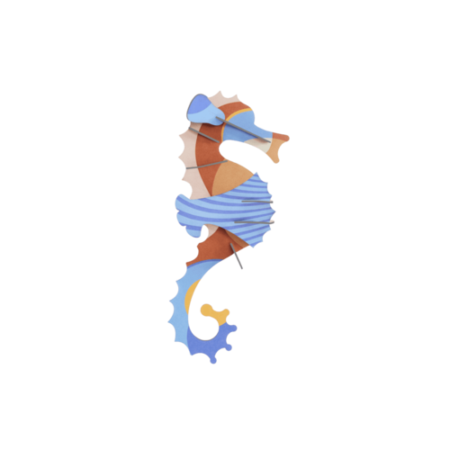 Studio Roof wall art blue Ringlet Seahorse Studio Roof wall art blue Ringlet Seahorse