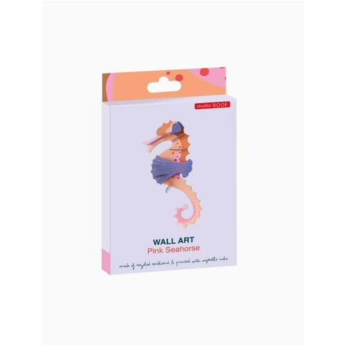 Studio Roof wanddecoratie roze zeepaardje ttm226