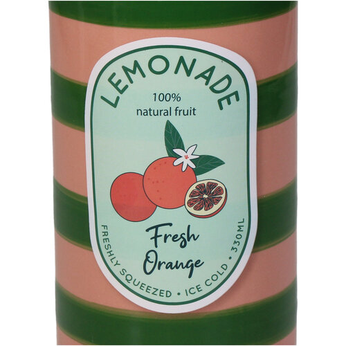 Vaasje roze groen limonade fles Kersten