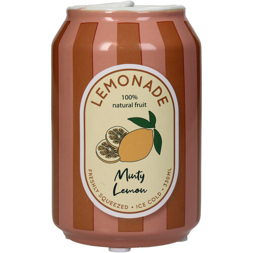 Vaasje roze oranje blikje limonade Kersten
