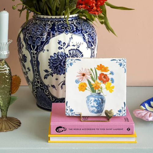 Storytiles een vaas met liefde & geluk medium