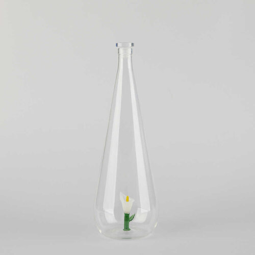 Balvi waterfles glas botanische lelie Balvi waterfles glas botanische lelie