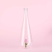 wasserflasche glas Botanischer Tulp rosa