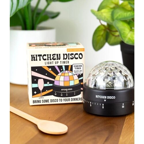 Gift Republic disco ball kookwekker oplaadbaar Gift Republic disco ball kookwekker oplaadbaar