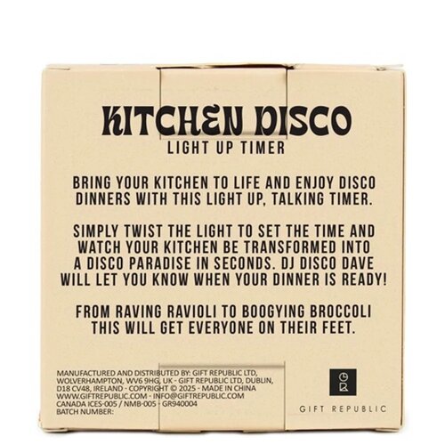 Gift Republic disco ball kookwekker oplaadbaar