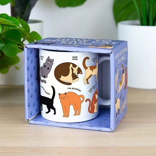 Gift Republic Lustige Tasse wie spricht man Katze