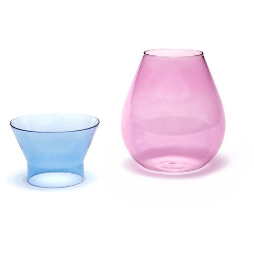 Peleg Design vaas glas groot roze tweekleurig