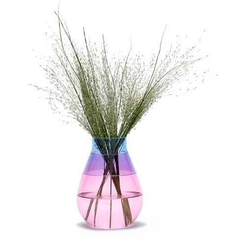 Peleg Design vaas glas groot roze tweekleurig