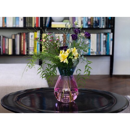 Peleg Design vaas glas groot roze tweekleurig