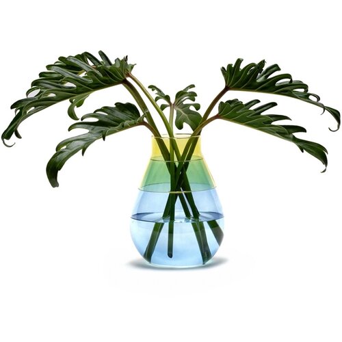 Peleg Design vaas glas groot blauw tweekleurig