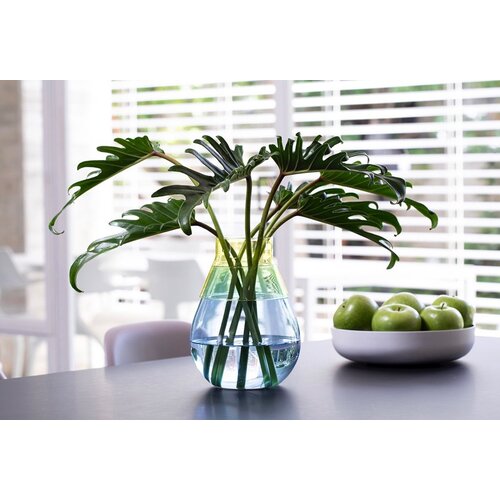Peleg Design vaas glas groot blauw tweekleurig