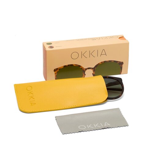 Okkia  zonnebril bruin classic havana Berlino