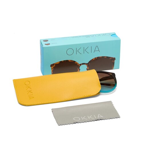 Okkia  sonnenbrille blau havana Berlino