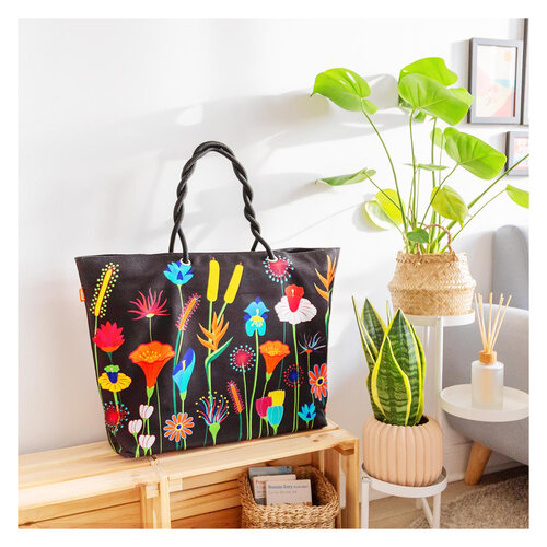 Pylones Beach bag large Jardin Fleuri
