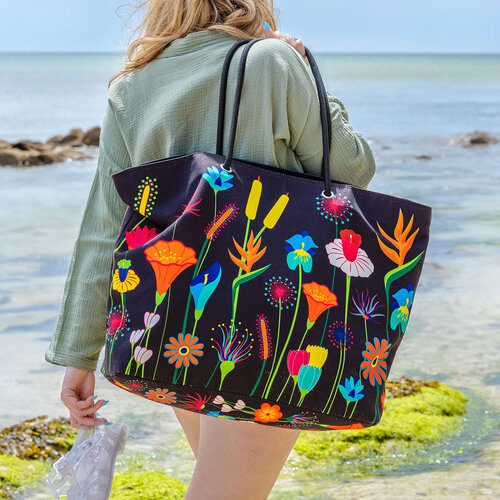Pylones Beach bag large Jardin Fleuri Pylones Beach bag large Jardin Fleuri