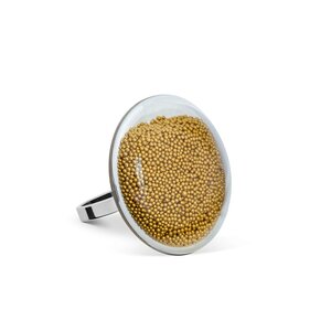 Pylones glasring mini gold perlen Galet