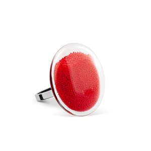 Pylones glass ring galet mini billes red
