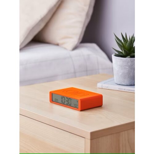 Lexon wekker flip oranje oplaadbaar