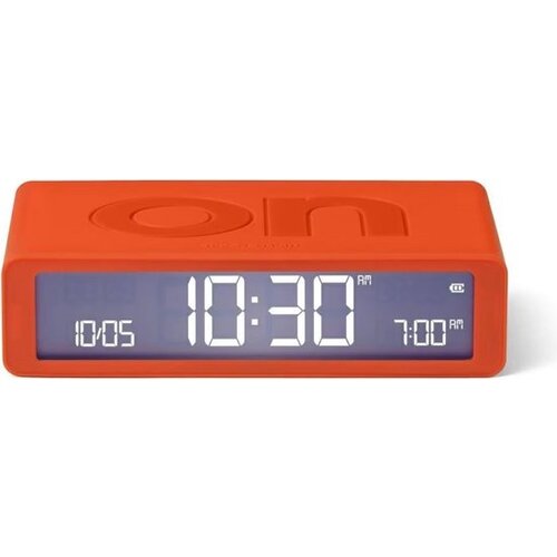 Lexon wekker flip oranje oplaadbaar Lexon wekker flip oranje oplaadbaar