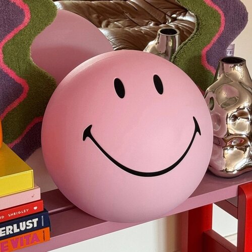Mr Maria Smiley lamp XL roze led