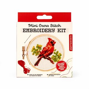 Kikkerland Stickset für anfänger mini kardinal