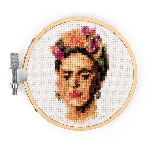 Kikkerland Borduren kruissteek mini Frida Kahlo