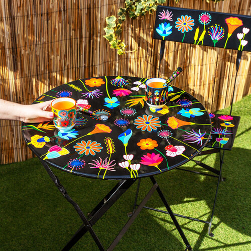 Pylones Folding table Garden Paradise jardin fleuri