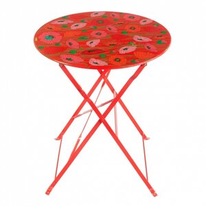 Pylones Folding table Garden Paradise Coquelicots