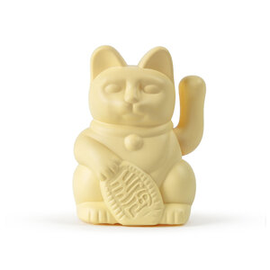 Donkey Products Maneki Neko lucky cat solar yellow