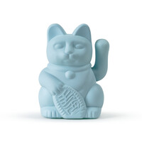 Maneki neko lucky cat solar blauw